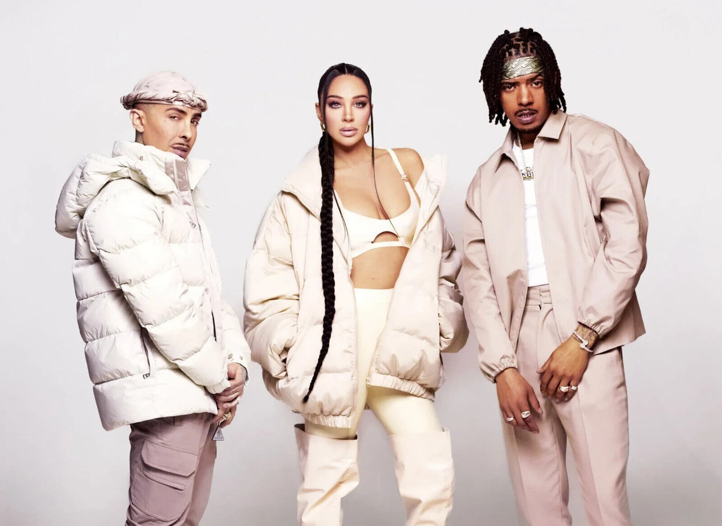 N-Dubz Modern Fashion Photoshoot | British Hip Hop Group Poster | Pastel Aesthetic Wall Art - Music Poster