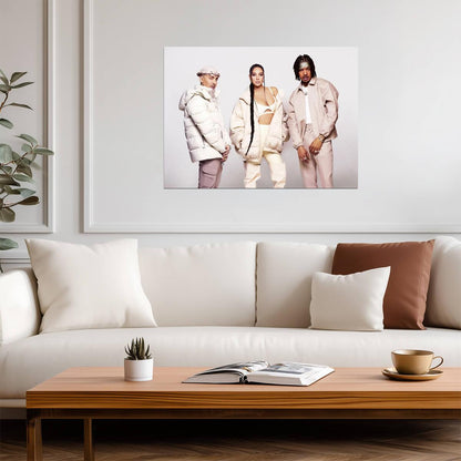 N-Dubz Modern Fashion Photoshoot | British Hip Hop Group Poster | Pastel Aesthetic Wall Art - Music Poster