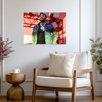 Meek Mill Poster | Live Concert Rap Print - Music Poster