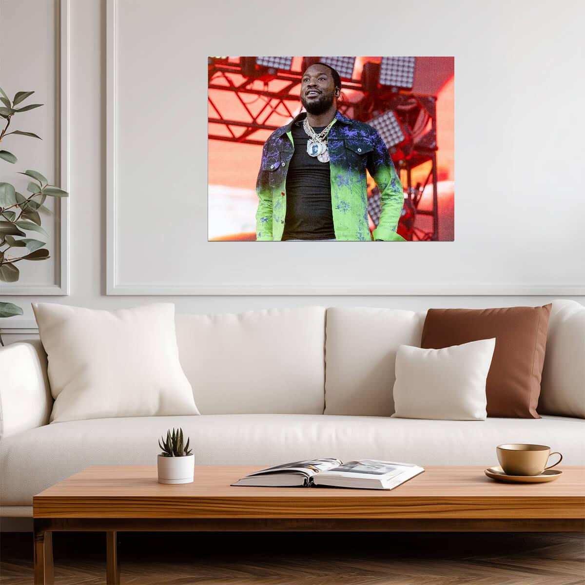 Meek Mill Poster | Live Concert Rap Print - Music Poster