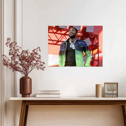 Meek Mill Poster | Live Concert Rap Print - Music Poster