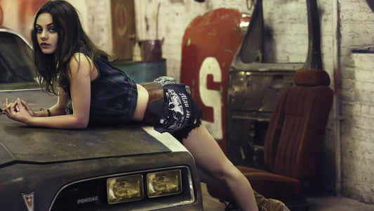 Mila Kunis Gritty Garage Photoshoot | Modern Actress Poster | Sexy Celebrity Wall Art - Celebrities Poster
