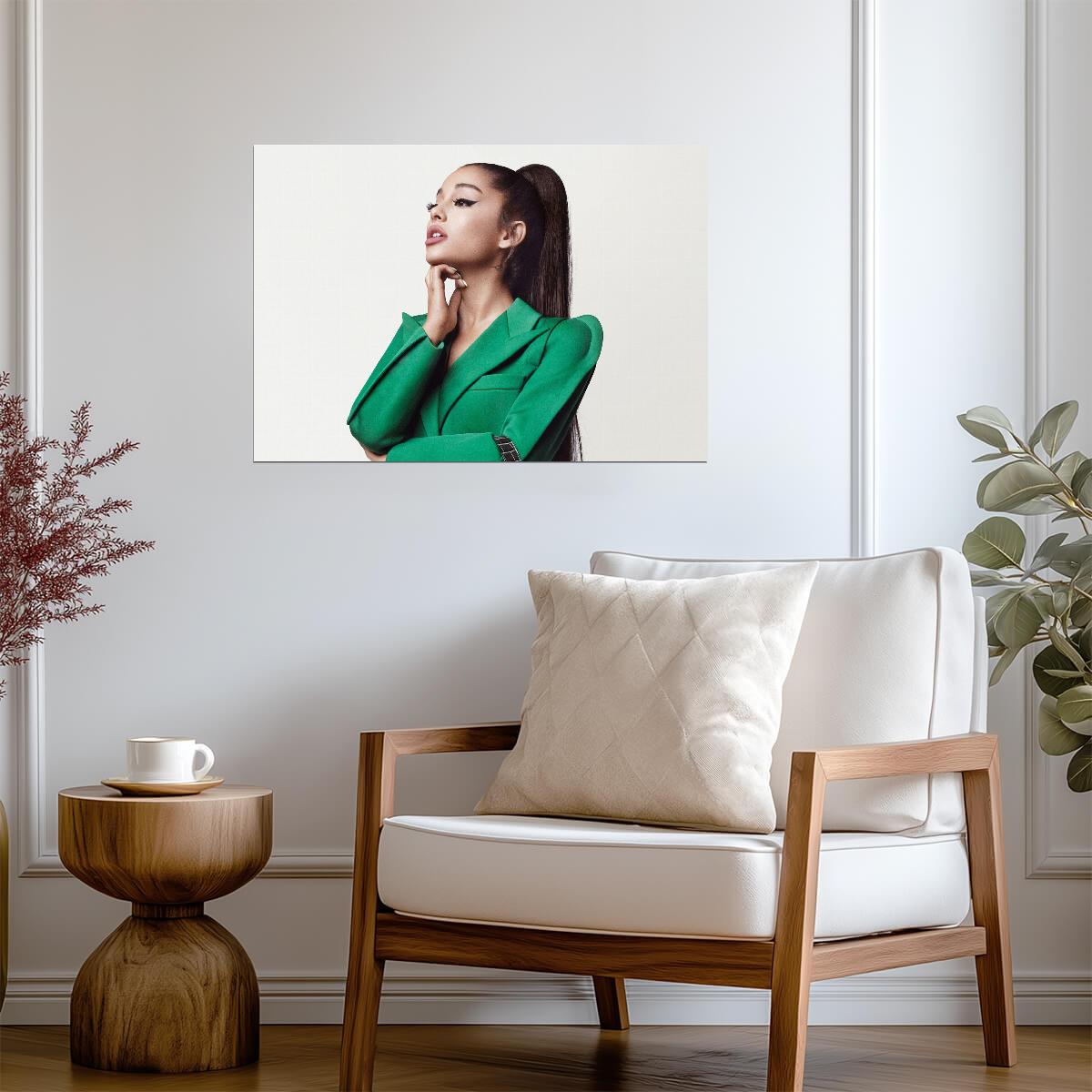 Ariana Grande in Green Blazer | Givenchy Photoshoot Poster | Celebrity Fashion Art - Music Poster