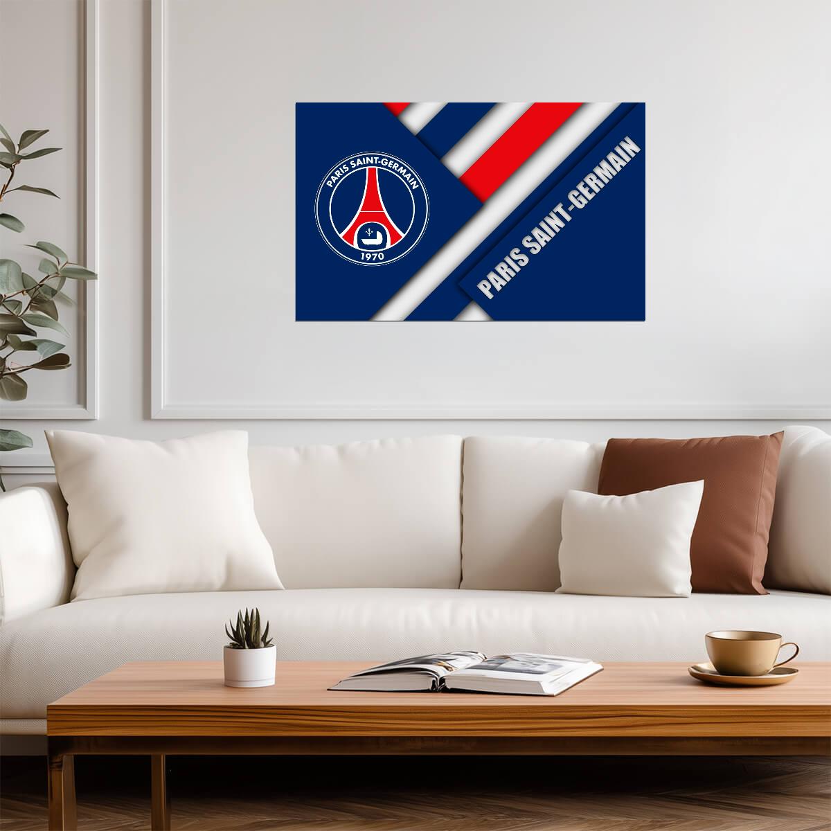 Paris Saint-Germain PSG Team Crest | Soccer Poster | Ligue 1 Fan Gift - Sports Poster