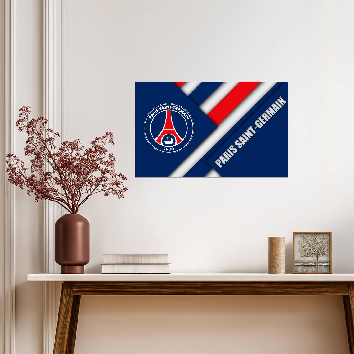 Paris Saint-Germain PSG Team Crest | Soccer Poster | Ligue 1 Fan Gift - Sports Poster