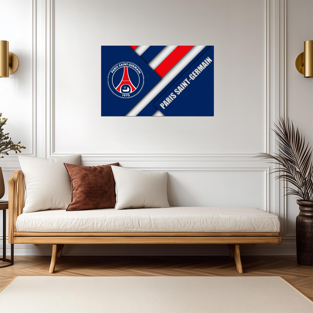 Paris Saint-Germain PSG Team Crest | Soccer Poster | Ligue 1 Fan Gift - Sports Poster