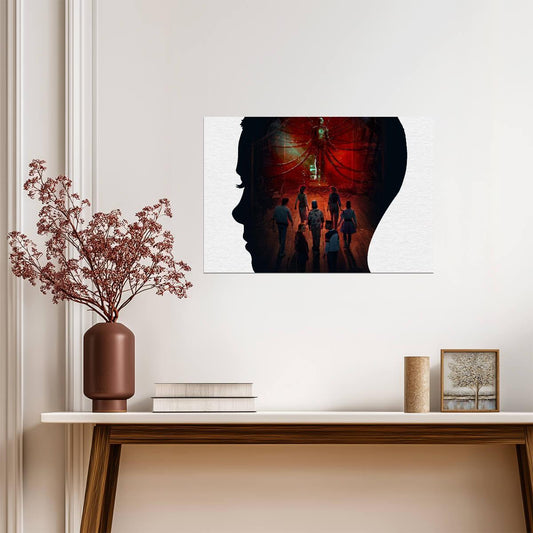 Stranger Things Season 4 Vecna | Eleven Silhouette Poster | Sci-Fi Horror TV Show Art - Movies & TV Poster