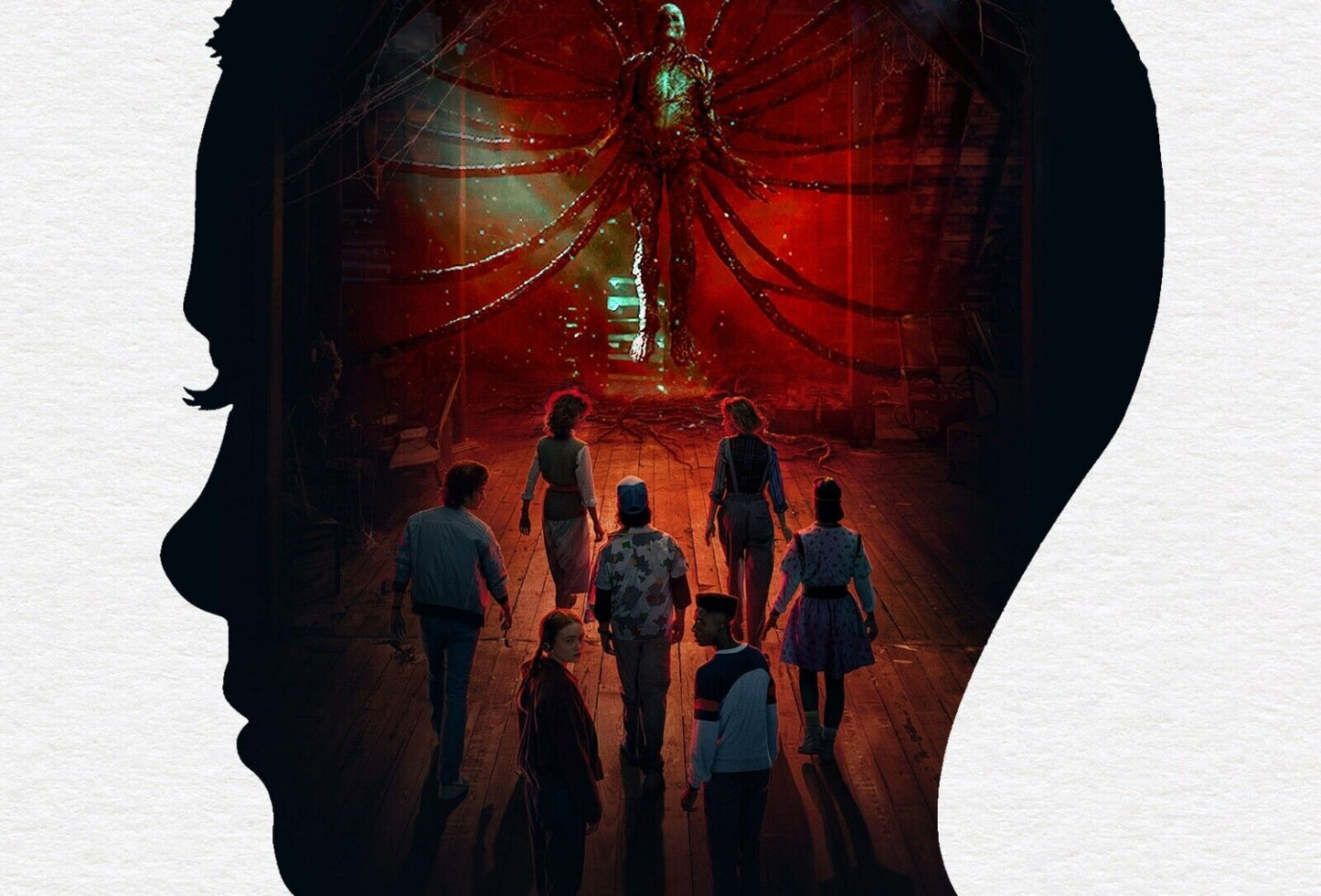 Stranger Things Season 4 Vecna | Eleven Silhouette Poster | Sci-Fi Horror TV Show Art - Movies & TV Poster
