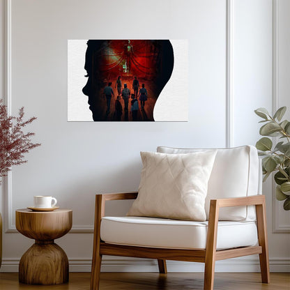 Stranger Things Season 4 Vecna | Eleven Silhouette Poster | Sci-Fi Horror TV Show Art - Movies & TV Poster