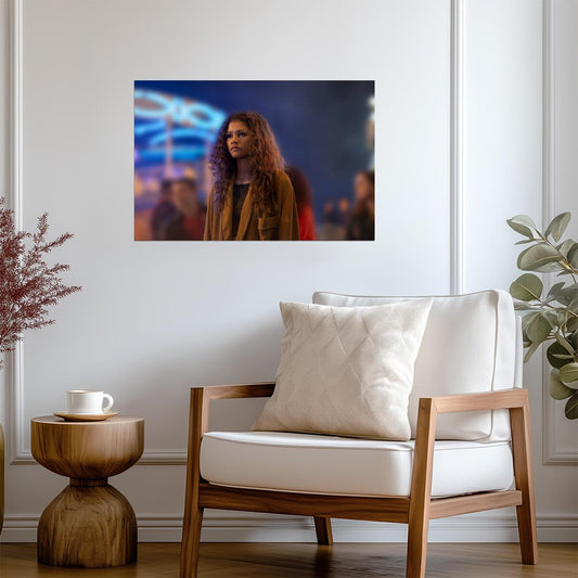 Euphoria Zendaya as Rue Bennett | TV Show Scene Poster | Teen Drama Fan Gift - Movies & TV Poster