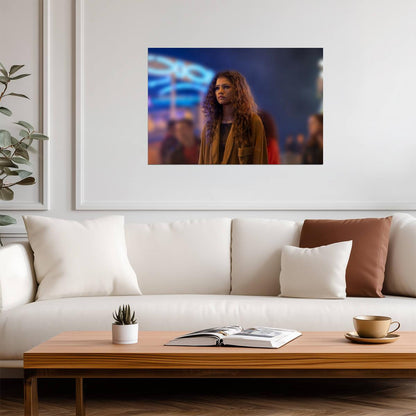 Euphoria Zendaya as Rue Bennett | TV Show Scene Poster | Teen Drama Fan Gift - Movies & TV Poster