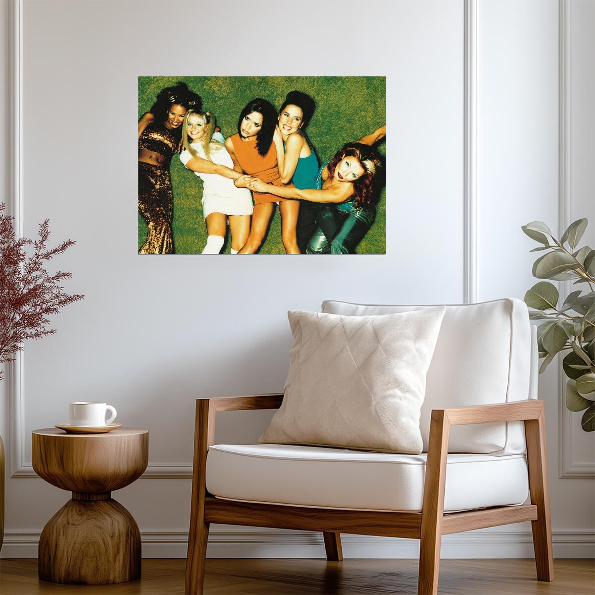 Spice Girls Playful Group Photo | Vintage 90s Pop Poster | Girl Power Wall Art - Music Poster