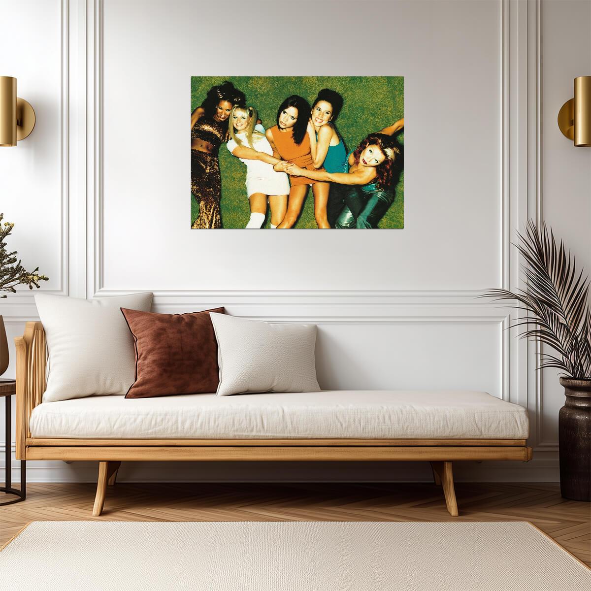 Spice Girls Playful Group Photo | Vintage 90s Pop Poster | Girl Power Wall Art - Music Poster