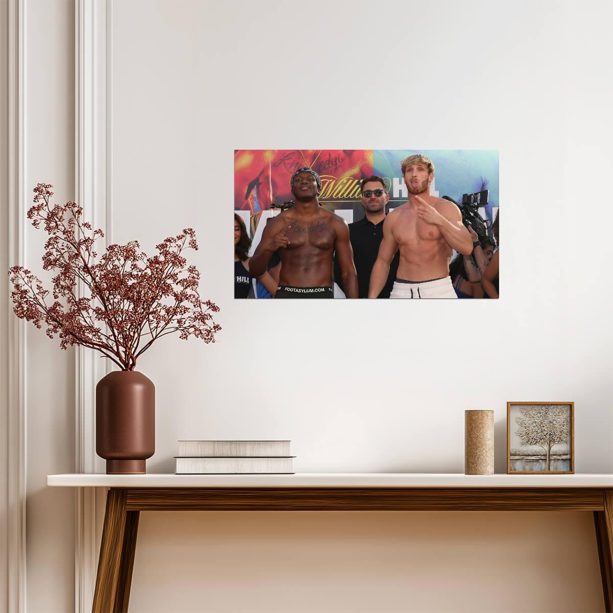 KSI vs Logan Paul Weigh-In | YouTube Boxing Rivalry | Combat Sports Poster - Sports Poster