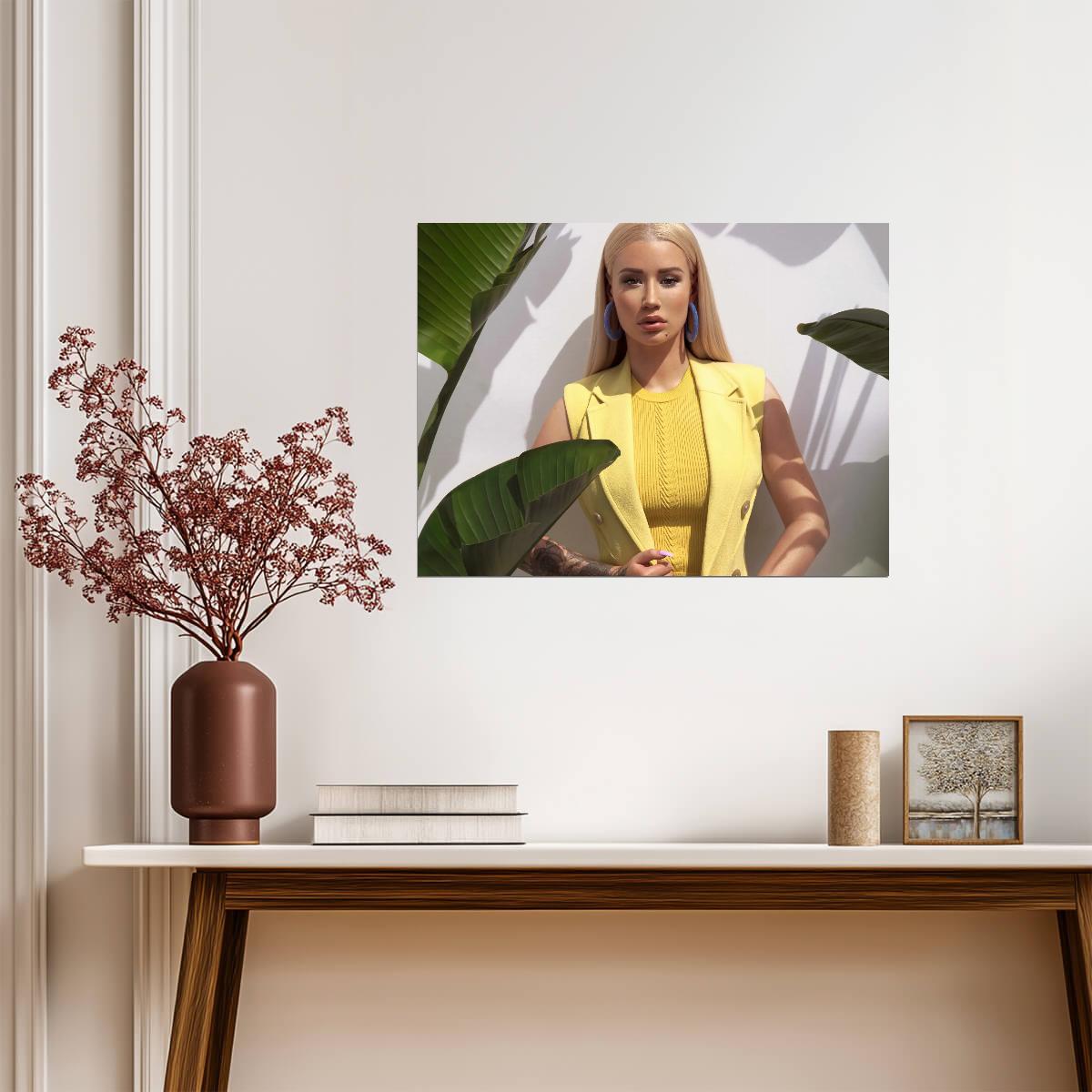 Iggy Azalea Tropical Photoshoot | Vibrant Music Poster | Modern Pop Star Wall Art - Music Poster