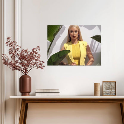 Iggy Azalea Tropical Photoshoot | Vibrant Music Poster | Modern Pop Star Wall Art - Music Poster