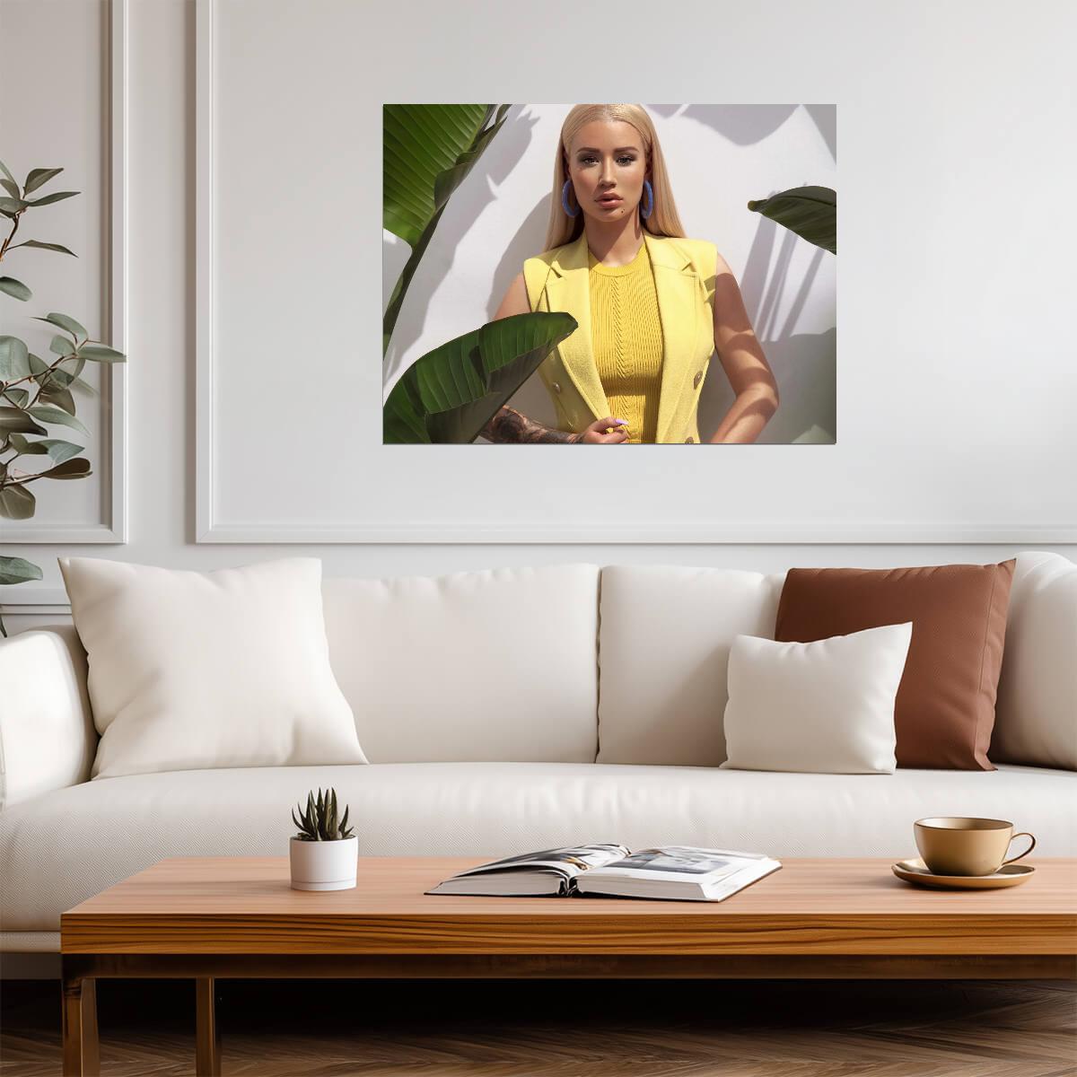 Iggy Azalea Tropical Photoshoot | Vibrant Music Poster | Modern Pop Star Wall Art - Music Poster