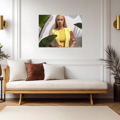 Iggy Azalea Tropical Photoshoot | Vibrant Music Poster | Modern Pop Star Wall Art - Music Poster
