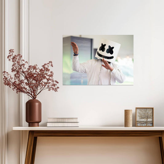 Marshmello DJ Pose | Electronic Dance Music Poster | Modern EDM Art - Music Poster