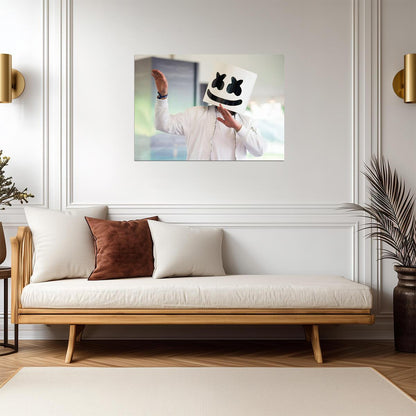 Marshmello DJ Pose | Electronic Dance Music Poster | Modern EDM Art - Music Poster