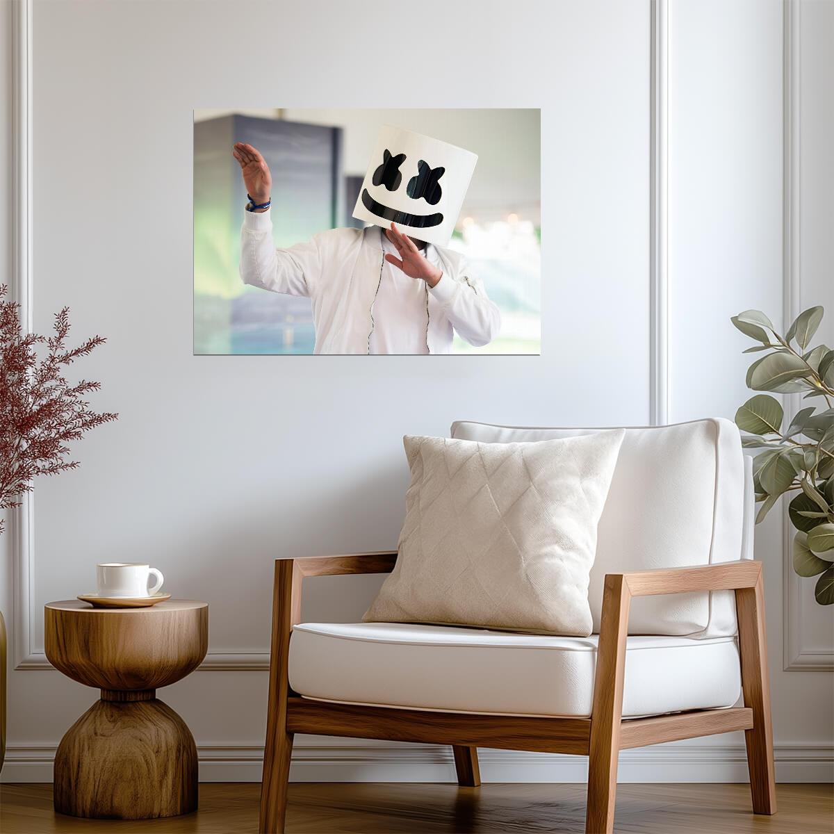 Marshmello DJ Pose | Electronic Dance Music Poster | Modern EDM Art - Music Poster