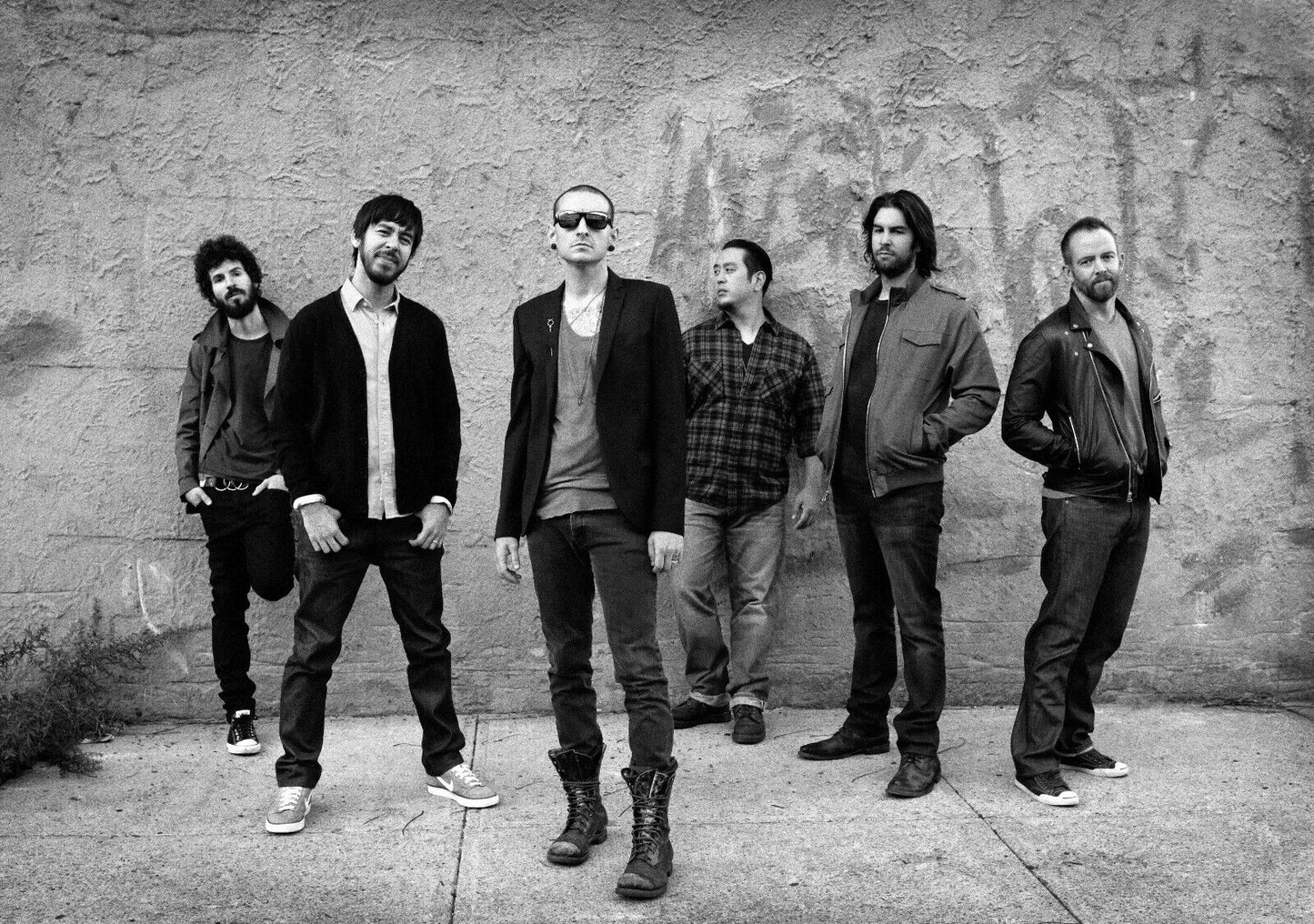 Linkin Park Black and White Band Photo | Rock Music Poster | Nu Metal Legends Wall Art - Music Poster