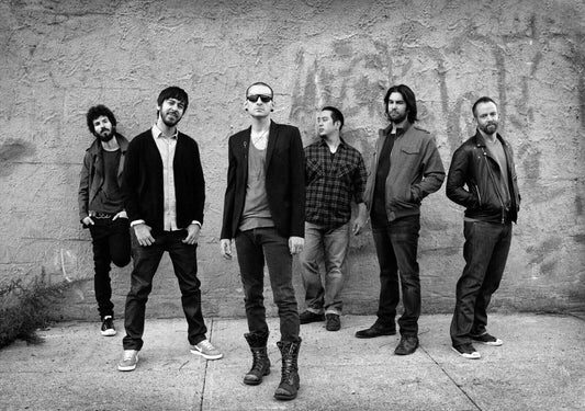 Linkin Park Black and White Band Photo | Rock Music Poster | Nu Metal Legends Wall Art - Music Poster