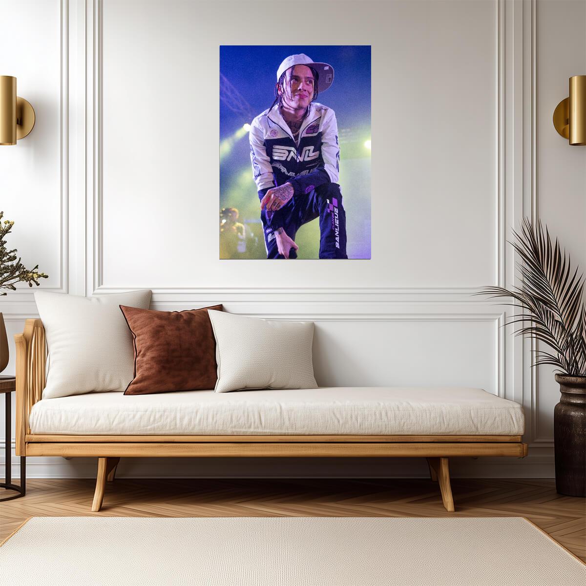 Central Cee On Stage White Jacket | Live Concert Poster | UK Rap Star Performance - Music Poster