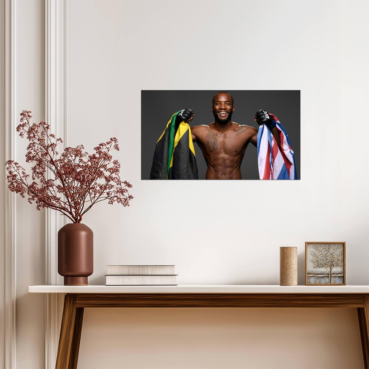 Leon Edwards UFC Champion | MMA Fighter Poster | Jamaican British Pride Art - Sports Poster