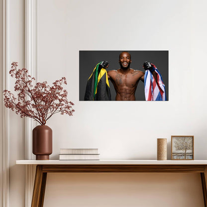 Leon Edwards UFC Champion | MMA Fighter Poster | Jamaican British Pride Art - Sports Poster
