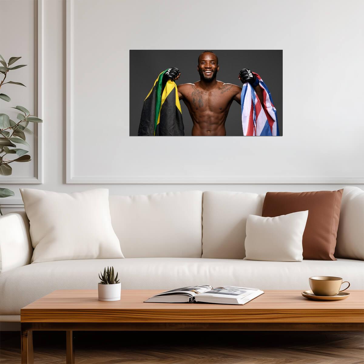 Leon Edwards UFC Champion | MMA Fighter Poster | Jamaican British Pride Art - Sports Poster