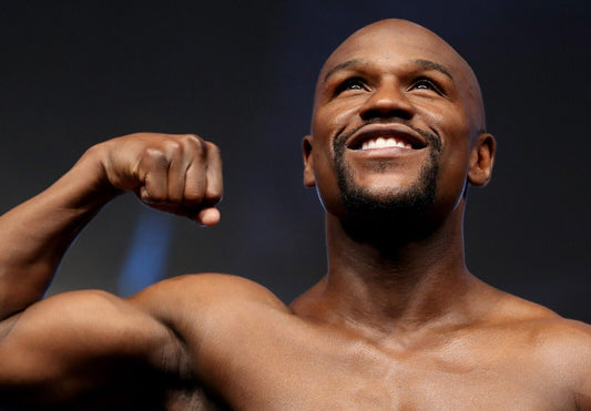 Floyd Mayweather Jr. Flexing Pose | Boxing Legend Poster | Motivational Sports Art - Sports Poster
