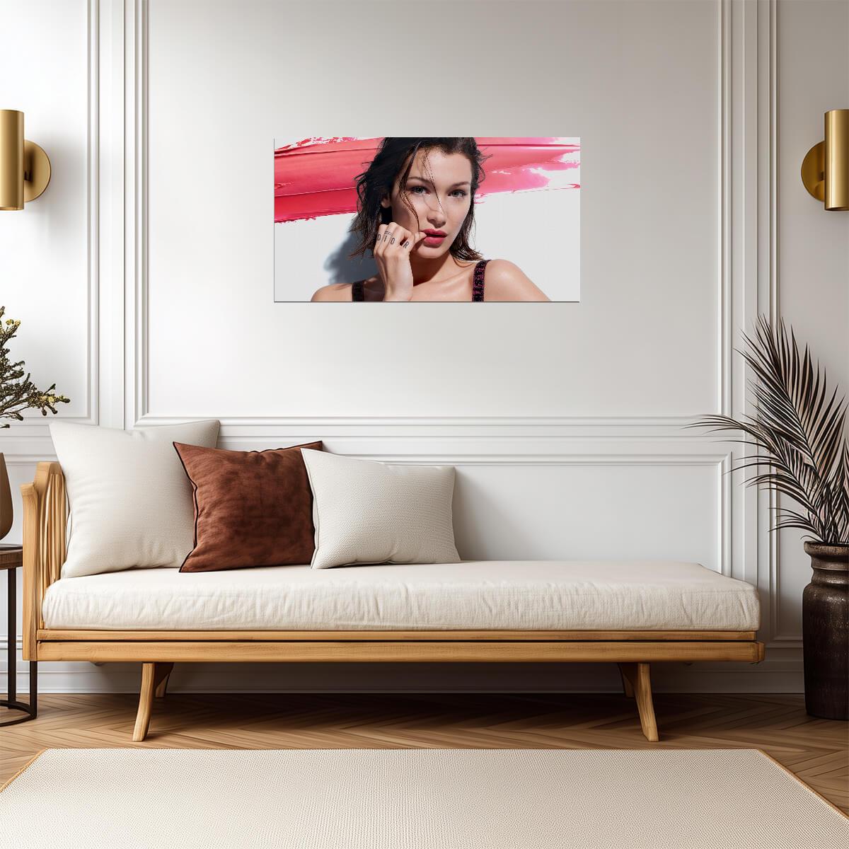 Bella Hadid for Dior Beauty | Fashion Photography Poster | Modern Glamour Wall Art - Celebrities Poster