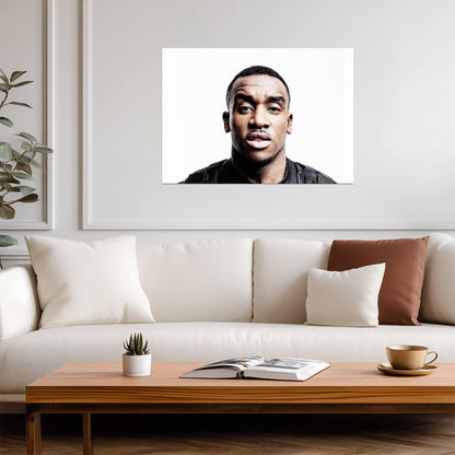 Bugzy Malone | Black and White Music Portrait | UK Grime Artist Poster - Music Poster