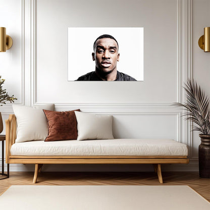 Bugzy Malone | Black and White Music Portrait | UK Grime Artist Poster - Music Poster