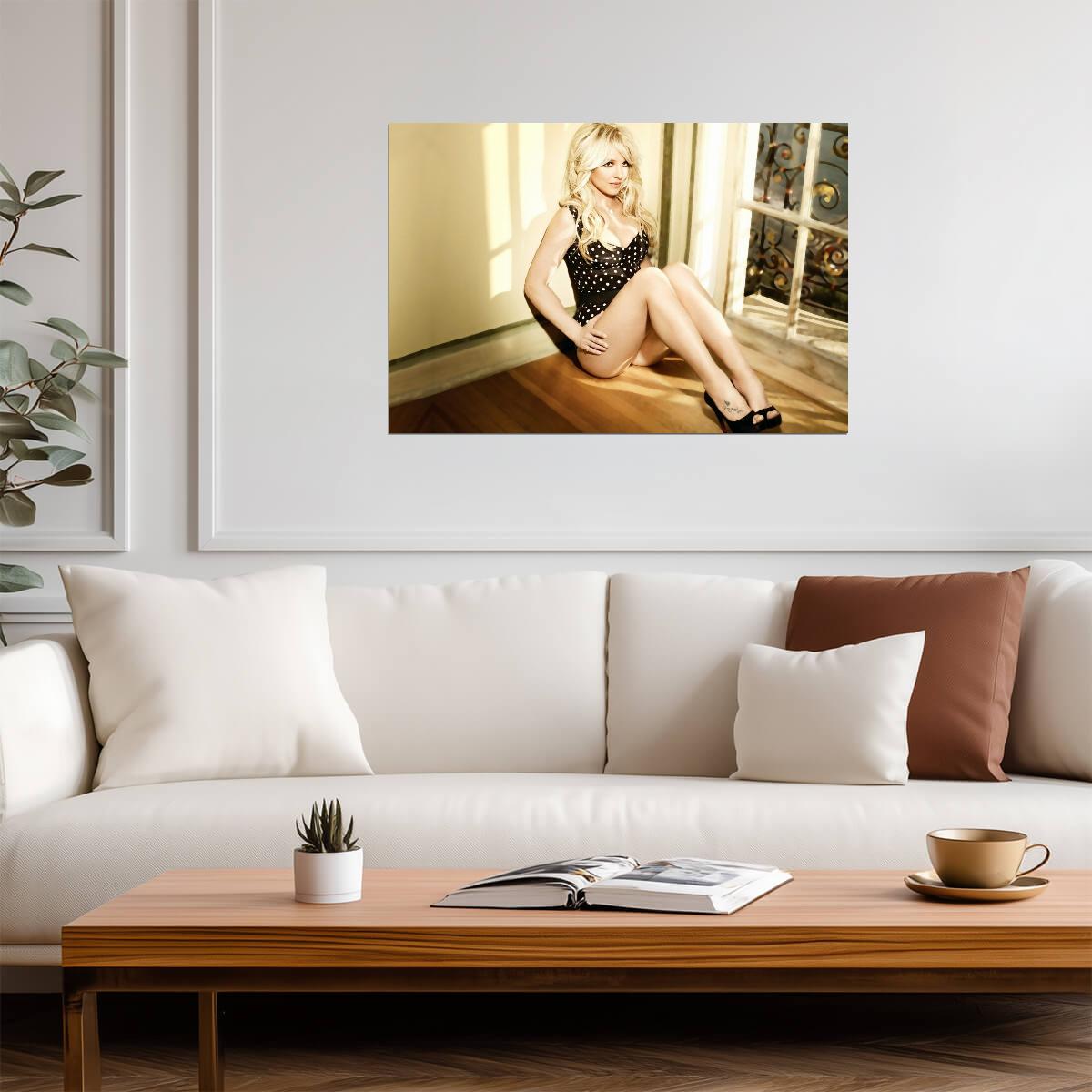Britney Spears Polka Dot Bodysuit | Pop Icon Photo | Sexy Music Poster - Music Poster