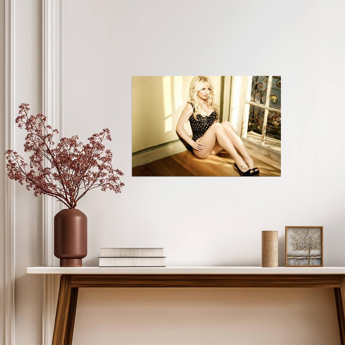 Britney Spears Polka Dot Bodysuit | Pop Icon Photo | Sexy Music Poster - Music Poster