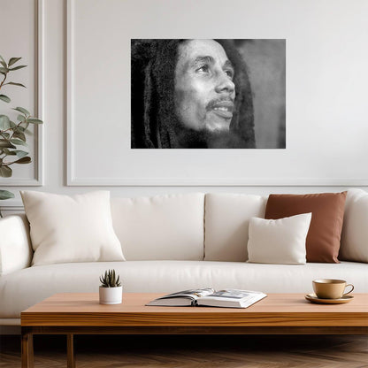 Bob Marley | Black and White Photo | Music Poster - Music Poster