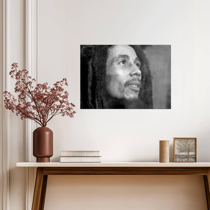 Bob Marley | Black and White Photo | Music Poster - Music Poster