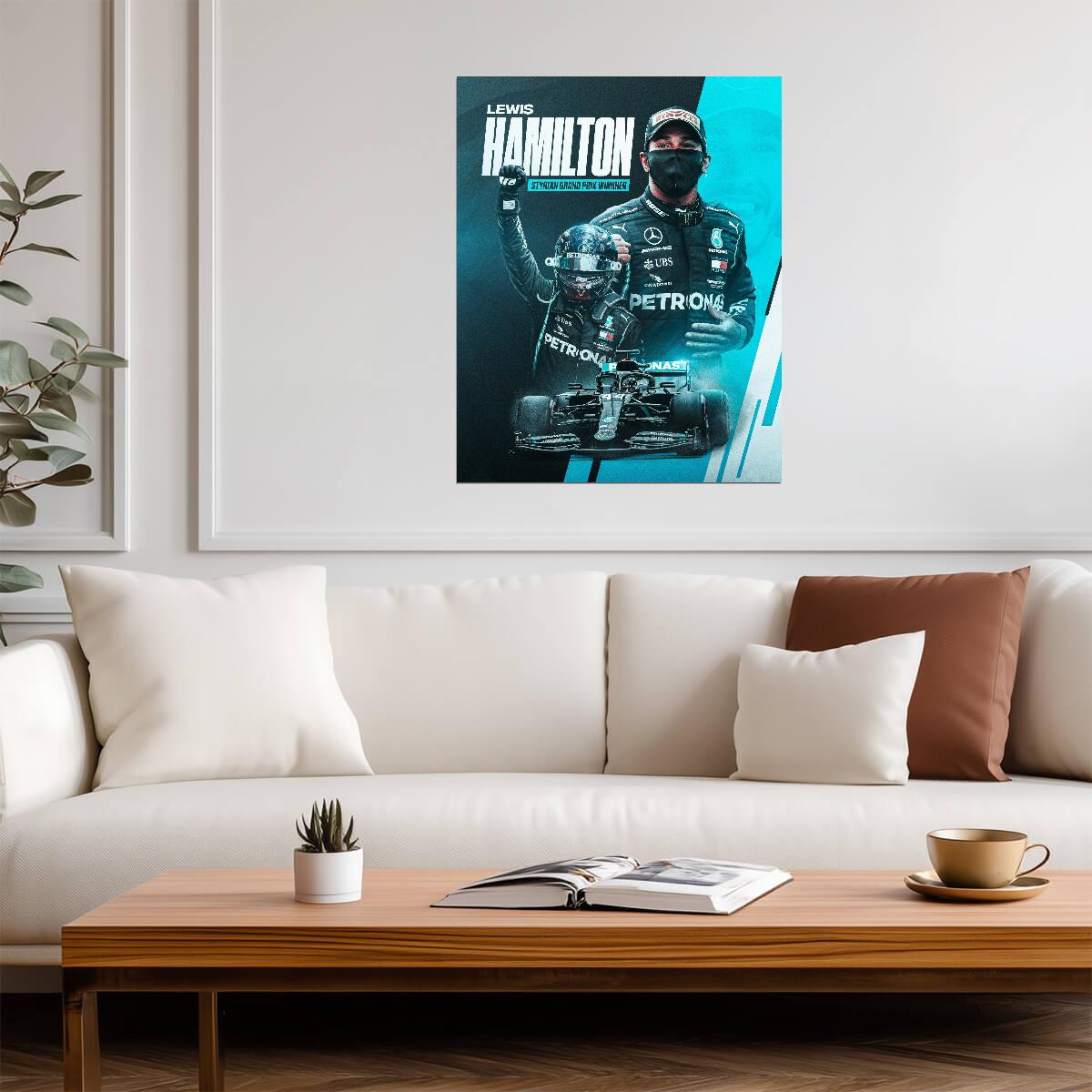 Lewis Hamilton 2020 Styrian Grand Prix | Formula 1 Champion Poster | Mercedes F1 Racing Legend Art - Sports Poster