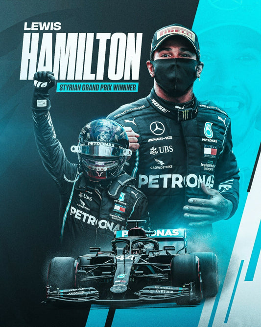 Lewis Hamilton 2020 Styrian Grand Prix | Formula 1 Champion Poster | Mercedes F1 Racing Legend Art - Sports Poster