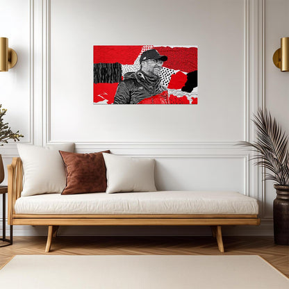 Jürgen Klopp Liverpool FC | Football Legend Poster | Modern Collage Art - Sports Poster