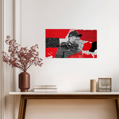 Jürgen Klopp Liverpool FC | Football Legend Poster | Modern Collage Art - Sports Poster
