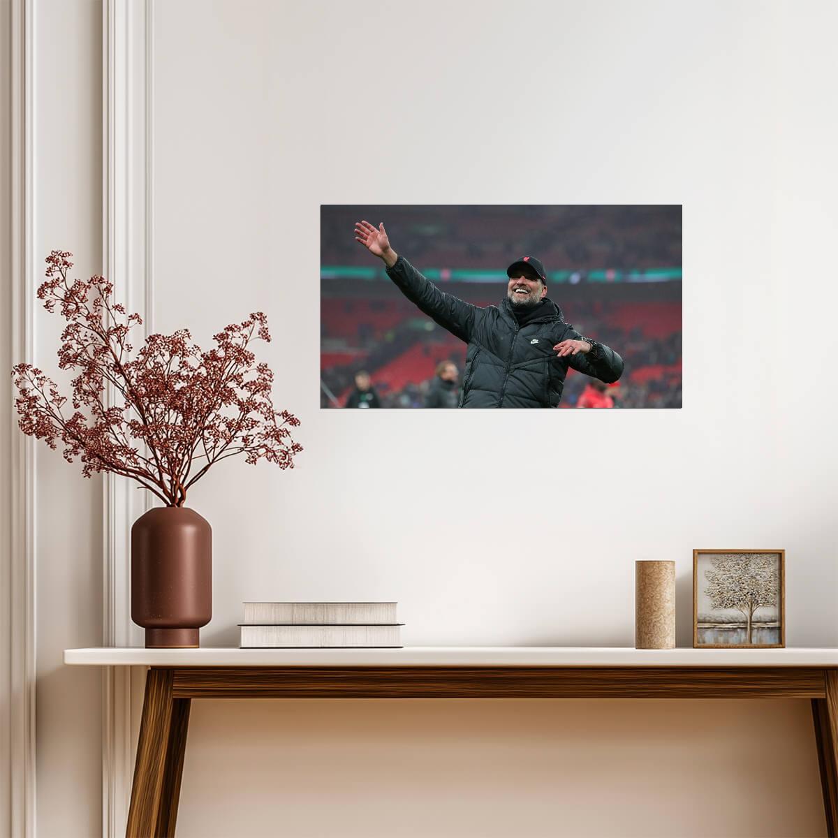 Jürgen Klopp Liverpool FC Manager Celebration | Soccer Poster | Football Legend Photo - Sports Poster