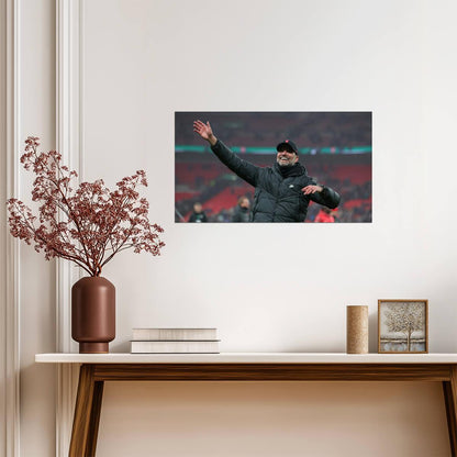 Jürgen Klopp Liverpool FC Manager Celebration | Soccer Poster | Football Legend Photo - Sports Poster