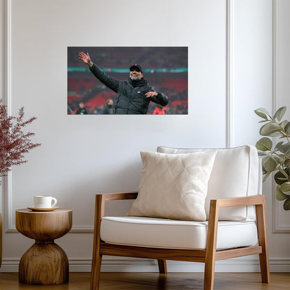 Jürgen Klopp Liverpool FC Manager Celebration | Soccer Poster | Football Legend Photo - Sports Poster