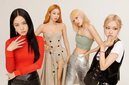 Blackpink Jisoo Jennie Lisa & Rosé | K-Pop Group Poster | Korean Music Stars Wall Art - Music Poster