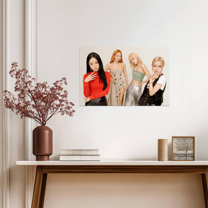 Blackpink Jisoo Jennie Lisa & Rosé | K-Pop Group Poster | Korean Music Stars Wall Art - Music Poster