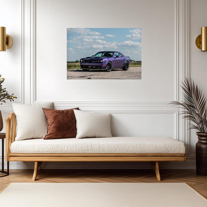 Hennessey Challenger SRT Hellcat Redeye | HPE1000 Tuner Car Poster | Plum Crazy Purple Mopar - Cars Poster