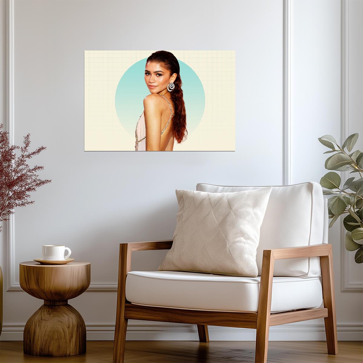 Zendaya Stylized Portrait | Celebrity Poster | Modern Actress Wall Art - Celebrities Poster